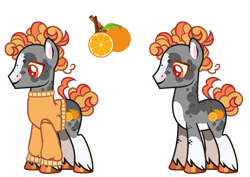 Size: 1412x1000 | Tagged: safe, artist:innocent-dreamies, derpibooru import, oc, oc only, oc:cinnamon citrus orange, earth pony, pony, base used, clothes, coat markings, male, offspring, parent:big macintosh, parent:twilight sparkle, parents:twimac, simple background, solo, stallion, sweater, transparent background, unshorn fetlocks