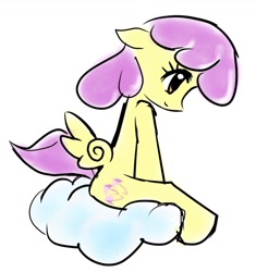 Size: 1170x1247 | Tagged: safe, artist:ponysprinkles, derpibooru import, parasol, pegasus, pony, cloud, female, looking down, on a cloud, profile, simple background, smiling, solo, white background, wings