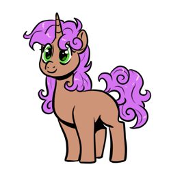 Size: 1029x1029 | Tagged: safe, artist:smirk, derpibooru import, oc, oc only, oc:bristlecone, pony, unicorn, female, looking at you, mare, simple background, smiling, solo, white background