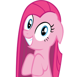 Size: 1024x1024 | Tagged: safe, artist:elboufon, derpibooru import, pinkie pie, earth pony, pony, female, mare, pinkamena diane pie, simple background, solo, the fourth wall cannot save you, transparent background, vector