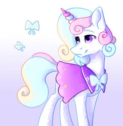 Size: 1252x1290 | Tagged: safe, artist:lambydwight, derpibooru import, butterfly, pony, unicorn, cookie run, cream unicorn cookie, ponified, simple background