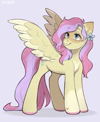 Size: 841x1028 | Tagged: safe, artist:ggashhhhissh, derpibooru import, oc, oc only, pegasus, pony, cute, female, not fluttershy, simple background, solo, solo female