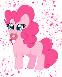 Size: 2021x2500 | Tagged: safe, artist:cinematic-fawn, derpibooru import, pinkie pie, earth pony, pony, donut, food, mouth hold, solo