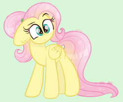 Size: 974x805 | Tagged: safe, artist:sugarcloud12, derpibooru import, fluttershy, pony, green background, simple background, solo