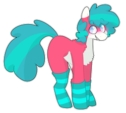 Size: 1000x900 | Tagged: safe, artist:puppie, derpibooru import, oc, oc only, oc:snowby, earth pony, clothes, simple background, socks, solo, striped socks, transparent background