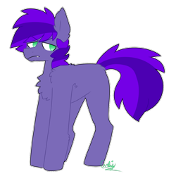 Size: 1000x1000 | Tagged: safe, artist:puppie, derpibooru import, oc, oc only, oc:darth destroyer, pony, chest fluff, frown, grumpy, lidded eyes, looking at you, simple background, solo, unamused