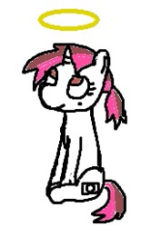 Size: 171x258 | Tagged: safe, derpibooru import, pony, unicorn, halo, nimbus, simple background, solo, white background