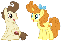 Size: 5662x4031 | Tagged: safe, artist:lillyleaf101, artist:sketchmcreations, derpibooru import, pound cake, pumpkin cake, pegasus, pony, unicorn, the last problem, female, male, mare, older, simple background, stallion, transparent background