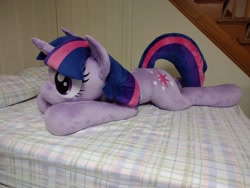 Size: 4000x3000 | Tagged: safe, artist:azgchip, derpibooru import, twilight sparkle, unicorn twilight, pony, unicorn, bed, female, irl, life size, lying down, mare, photo, pillow, plushie, solo