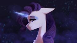 Size: 3840x2160 | Tagged: safe, artist:maybeweed, derpibooru import, rarity, pony, unicorn, bust, female, mare, portrait, solo