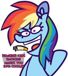 Size: 4448x4952 | Tagged: safe, artist:threetwotwo32232, derpibooru import, rainbow dash, pegasus, pony, 20% cooler, cigarette, female, looking at you, mare, simple background, smoking, solo, transparent background