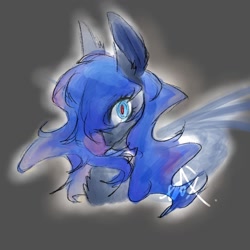 Size: 1024x1024 | Tagged: safe, artist:catcity__, derpibooru import, princess luna, alicorn, pony, hair over one eye, solo