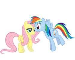 Size: 2738x2190 | Tagged: safe, artist:elboufon, derpibooru import, fluttershy, rainbow dash, pegasus, pony, hurricane fluttershy, duo, duo female, female, high res, mare, simple background, transparent background, vector