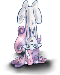 Size: 933x1168 | Tagged: safe, artist:diankave, derpibooru import, sweetie belle, semi-anthro, unicorn, eyelashes, female, filly, foal, simple background, solo, transparent background