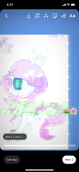 Size: 828x1792 | Tagged: safe, artist:enperry88, derpibooru import, lilac swoop, earth pony, coat markings, female, flower, friendship student, jewelry, mare, multicolored hair, multicolored mane, multicolored tail, necklace, redesign, socks (coat marking), solo, sparkles, tail