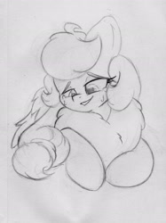 Size: 2257x3011 | Tagged: safe, artist:zemer, derpibooru import, oc, oc:feather belle, pegasus, chest fluff, fluffy, monochrome, teary eyes, traditional art