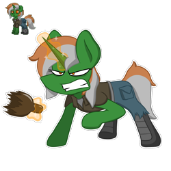 Size: 1600x1600 | Tagged: safe, artist:grandfinaleart, derpibooru import, oc, oc only, oc:four leaf, pegasus, pony, unicorn, angry, bags under eyes, boots, bottle, broken bottle, broken glass, clothes, denim, digital art, dynamic pose, female, horn, jeans, magic, magic aura, mare, orange eyes, orange hair, orange mane, pants, pegasus oc, pony town, scowl, shirt, shoes, simple background, solo, striped hair, striped mane, telekinesis, transparent background, unicorn horn, unicorn oc, white hair, white mane