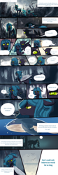 Size: 2000x6000 | Tagged: safe, artist:aquagalaxy, derpibooru import, queen chrysalis, oc, changeling, changeling queen, pony, whale, wolf, changeling queen oc, comic, female, high res