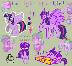 Size: 1280x1165 | Tagged: safe, artist:lavaghast, derpibooru import, twilight sparkle, twilight sparkle (alicorn), alicorn, pony, book, doodles, twilight day