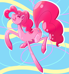 Size: 3055x3238 | Tagged: safe, artist:kaiyotezenboo, derpibooru import, pinkie pie, earth pony, pony, abstract background, cute, diapinkes, eyes closed, nose in the air, open mouth, open smile, smiling, solo