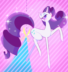 Size: 3066x3238 | Tagged: safe, artist:kaiyotezenboo, derpibooru import, rarity, pony, unicorn, abstract background, blushing, fabulous, female, high res, lipstick, mare, scissors, solo, sparkles