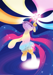 Size: 2000x2837 | Tagged: safe, artist:saturdaymorningproj, derpibooru import, twilight sparkle, unicorn twilight, pony, unicorn, big crown thingy, digital art, ears, element of magic, eyes closed, female, floppy ears, flowing mane, jewelry, mare, regalia, sailor moon, standing, standing on one leg