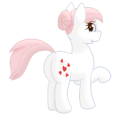 Size: 1588x1440 | Tagged: safe, artist:xppp1n, nurse redheart, earth pony, butt, female, hair bun, looking back, mare, plot, raised hoof, raised leg, simple background, solo, transparent background