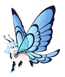 Size: 3700x4400 | Tagged: safe, artist:gigason, derpibooru import, oc, oc:holly blue, changepony, hybrid, female, high res, interspecies offspring, obtrusive watermark, offspring, parent:coco pommel, parent:thorax, simple background, solo, transparent background, watermark