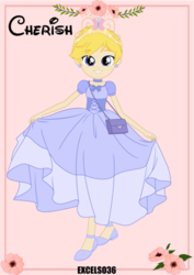 Size: 661x936 | Tagged: safe, artist:excelso36, oc, oc only, oc:cherish lynne, human, equestria girls, clothes, commissioner:shortskirtsandexplosions, ear piercing, earring, femboy, girly, jewelry, piercing, princess dress, purse, solo, tiara