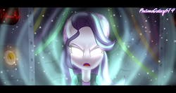 Size: 2149x1145 | Tagged: safe, artist:prismagalaxy514, derpibooru import, starlight glimmer, human, equestria girls, angry, fake screencap, fake screenshot, glowing, glowing eyes, solo