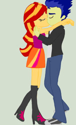 Size: 696x1148 | Tagged: safe, artist:sunriseshimmer1275, derpibooru import, flash sentry, sunset shimmer, equestria girls, duo, duo male and female, female, flashimmer, jpg, kissing, male, shipping, straight