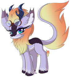 Size: 8424x9168 | Tagged: safe, artist:windykirin, derpibooru import, oc, oc only, oc:nova brisk, kirin, absurd resolution, adopted, cute, female, frown, goggles, kirin oc, looking at you, ocbetes, simple background, solo, transparent background