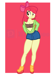 Size: 3752x5200 | Tagged: safe, artist:milkyboo898, derpibooru import, apple bloom, scootaloo, sweetie belle, human, equestria girls, clothes, cutie mark crusaders, cutie mark on clothes, sexy, solo