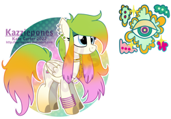 Size: 1024x717 | Tagged: safe, artist:kazziepones, derpibooru import, oc, oc only, oc:sweet psychedelic, pegasus, pony, female, mare, simple background, solo, transparent background