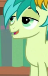 Size: 441x694 | Tagged: safe, derpibooru import, screencap, sandbar, earth pony, pony, what lies beneath, cropped, lidded eyes, male, solo