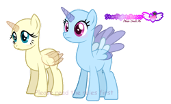 Size: 1147x697 | Tagged: safe, artist:gloriaartist, artist:starflightsparkleyt, derpibooru import, pony, base, duo, female, mare, simple background, transparent background, watermark