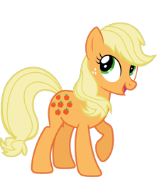 Size: 841x950 | Tagged: safe, artist:foxyfell1337, derpibooru import, applejack (g1), pony, g1, g4, g1 to g4, generation leap, simple background, solo, transparent background