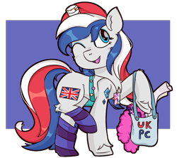 Size: 1270x1128 | Tagged: safe, artist:twittershy, derpibooru import, oc, oc only, oc:britannia (uk ponycon), pony, clothes, mascot, nation ponies, ponified, simple background, socks, solo, striped socks, transparent background, uk ponycon, united kingdom