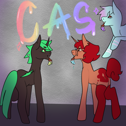 Size: 2048x2048 | Tagged: safe, artist:v-nuz, derpibooru import, discord, changeling, green changeling, promo, server