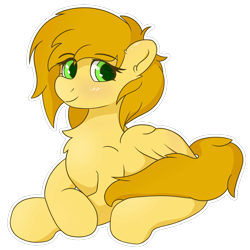 Size: 2297x2296 | Tagged: safe, artist:tav, derpibooru import, oc, oc only, oc:caramel, pegasus, pony, simple background, smiling, solo, transparent background