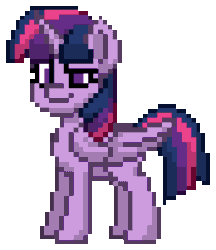 Size: 704x816 | Tagged: safe, artist:twilyisbestpone, derpibooru exclusive, derpibooru import, twilight sparkle, twilight sparkle (alicorn), alicorn, pony, adorkable, animated, cute, dork, female, gif, looking at you, mare, one eye closed, pixel art, pony town, simple background, smiling, solo, transparent background, twiabetes, wink, winking at you