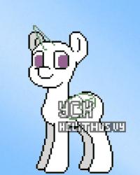 Size: 356x444 | Tagged: safe, artist:helithusvy, derpibooru import, oc, animated, blinking, commission, pixel art, ych example, your character here