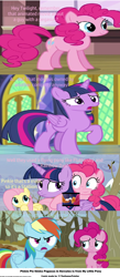 Size: 1552x3548 | Tagged: safe, artist:thegamerpainter, derpibooru import, edit, edited screencap, screencap, fluttershy, pinkie pie, twilight sparkle, twilight sparkle (alicorn), alicorn, earth pony, human, pegasus, pony, tanks for the memories, baby, baby pony, comic, copyright, discovery family, discovery family logo, disney, hercules, logo, looking at you, male, pegasus (hercules), pinkie being pinkie, spoilers for another series, stallion, text
