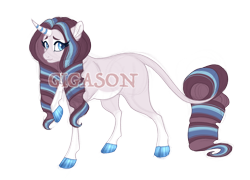 Size: 2644x1901 | Tagged: safe, artist:gigason, derpibooru import, oc, oc:rich seam, pony, unicorn, female, magical lesbian spawn, mare, obtrusive watermark, offspring, parent:rarity, parent:starlight glimmer, parents:starity, simple background, solo, transparent background, watermark