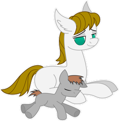 Size: 2431x2466 | Tagged: safe, artist:emc-blingds, derpibooru import, oc, oc only, pony, colt, duo, ear fluff, ears, eyes closed, foal, lying down, male, prone, simple background, sleeping, stallion, transparent background