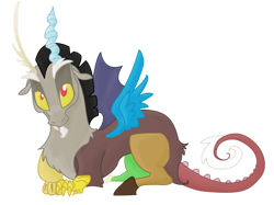 Size: 1024x767 | Tagged: safe, artist:vanderlyle, derpibooru import, discord, draconequus, 2011, cute, discute, male, old art, simple background, solo, transparent background