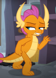 Size: 549x761 | Tagged: safe, derpibooru import, screencap, smolder, dragon, molt down, season 8, spoiler:s08, cropped, dragoness, female, solo