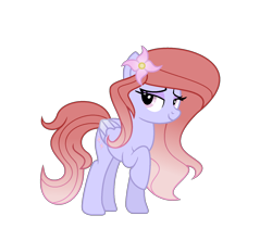 Size: 1620x1441 | Tagged: safe, artist:darbypop1, derpibooru import, oc, oc:isabela calabreeze, pegasus, pony, female, flower, flower in hair, mare, simple background, solo, transparent background