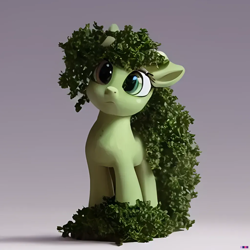 Size: 1024x1024 | Tagged: safe, artist:hazy skies, derpibooru import, generator:stable diffusion, machine learning generated, earth pony, original species, plant pony, pony, plant, ponified, solo, statue