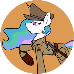 Size: 2000x2000 | Tagged: safe, artist:grandfinaleart, derpibooru import, princess celestia, oc, alicorn, pegasus, pony, clothes, digital art, female, icon, mare, military, military uniform, pegasus oc, profile picture, purple eyes, raised hoof, raised leg, side view, simple background, solo, sword, transparent background, uniform, weapon, white fur